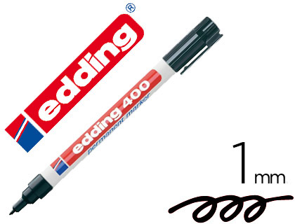 Rotulador edding 400 punta fina tinta negra